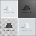 Blunted Cone Set on Dark Light and Transparent Royalty Free Stock Photo