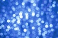 Blur abstract background, blurred blue backdrop. Bokeh backgrounds. Art style. Christmas lights pattern. Glow illumination Royalty Free Stock Photo