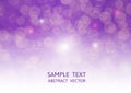 purple bokeh abstract vector background with copy space