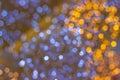 Abstract bokeh circle string lights for background wallpaper