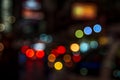 Blur abstract bokeh of street city night light background. Royalty Free Stock Photo