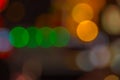 Blur abstract bokeh of street city night light background. Royalty Free Stock Photo