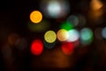 Blur abstract bokeh of street city night light background. Royalty Free Stock Photo