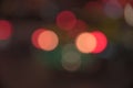 Blur abstract bokeh of street city night light background. Royalty Free Stock Photo