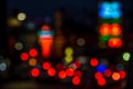 Blur abstract bokeh of street city night light background. Royalty Free Stock Photo