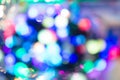 Blur abstract lights with bokeh effect on colorful blurred background Royalty Free Stock Photo