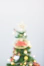 Blur Background Christmas tree with glowing light Royalty Free Stock Photo