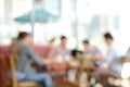 Blur background of people sitting in coffee shop Royalty Free Stock Photo