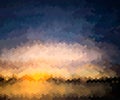 Blur background with sunset over the sea Royalty Free Stock Photo