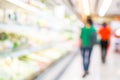 Blur background of woman customer select fresh product on shelf