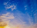 Cloudy before sunset sky Royalty Free Stock Photo