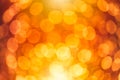 Blur bokeh of orange warm light abstract Royalty Free Stock Photo