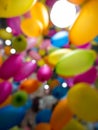 Blur Brightly Colored Ballons Flying