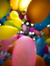 Blur Brightly Colored Ballons Flying