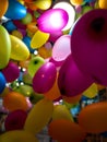 Blur Brightly Colored Ballons Flying