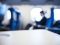 Blur Businessman sit in train Window seat Royalty Free Stock Photo