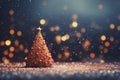 Blur Christmas decorations and a Christmas tree in the blurred bokeh background Royalty Free Stock Photo