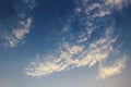 Blur cloud on dark blue sky