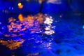 Blur Dark blue water pool moon. deep sea reflect in night time Royalty Free Stock Photo