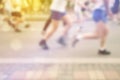 Blur Defocus People Running Marathon Royalty Free Stock Photo