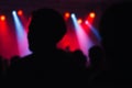 Blur defocused music concert crowd as abstract background Royalty Free Stock Photo