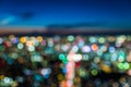 Blur defocused of twilight city view