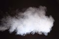 Blur Fluffy Puffs White Smoke Fog Black Background Royalty Free Stock Photo