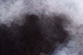 Blur Fluffy Puffs White Smoke Fog Black Background Royalty Free Stock Photo