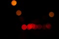 Blur focused urban abstract texture bokeh city lights & traffic jams Royalty Free Stock Photo