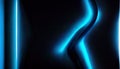 Blur glow neon background blue light lines black AI generated Royalty Free Stock Photo