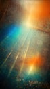 Blur glow rusty texture rainbow color light flare AI generated Royalty Free Stock Photo