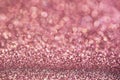 Blur golden pink glitter texture bokeh background Royalty Free Stock Photo