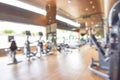 Blur gym background fitness center or health club with blurry sports exercise equipment for aerobic workout Royalty Free Stock Photo