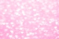 Blur heart pink background beautiful romantic, glitter bokeh lights heart soft pastel shade pink, heart background colorful pink Royalty Free Stock Photo