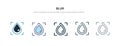 Blur icon in different style vector illustration. two colored and black blur vector icons designed in filled, outline, line and