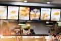 Blur image of fast food restaurant, use for defocused background