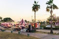 Blur image of flea market and food fair in Chiang mai city of Thailand Royalty Free Stock Photo