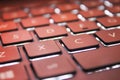 Blur keyboard focused on point Royalty Free Stock Photo