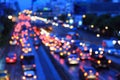 Blur light of traffic car Royalty Free Stock Photo