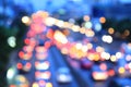 Blur light of traffic car Royalty Free Stock Photo