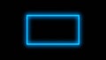 Blur neon frame glowing background light rectangle