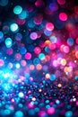 Blur Neon Light with Lens Flare and Bokeh Flash Gleam on Dark Background Royalty Free Stock Photo