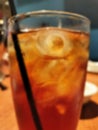 Blur photo of a glass of ice tea Royalty Free Stock Photo