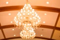 Blur picture of chandelier, bokeh of chandelier.Texture, pattern, background.