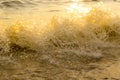 Blur of Powerful Waves crushing on the beach