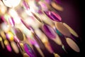 Dreamy background with bright blurred purple lights. Vintage magic background Royalty Free Stock Photo