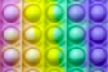 Blur.Rainbow pop it fidget toy .Flat lay, Background for text