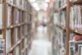 Blur school library or study room with book shelves for education background Royalty Free Stock Photo