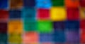 Blur square pixel colorful display in abstract background in digital concept