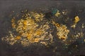 Blur Texture of the gold leaf, Gold background, Picture from Buddha image Back, gold leaf background